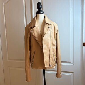 Anthropologie Tan Leather Moto Jacket